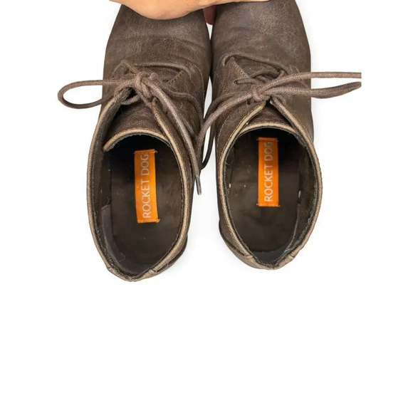 Rocket Dog Women's Booties Lace Up Ankle Heels Brown Size 7 - Picture 8 of 9